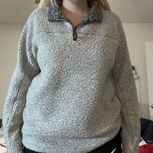 True Grit sherpa half zip pullover